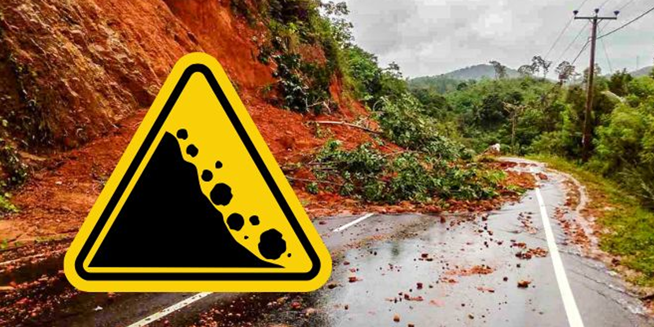 දිස්ත්‍රික්ක හතකට නායයෑමේ අනතුරු ඇඟවීම්